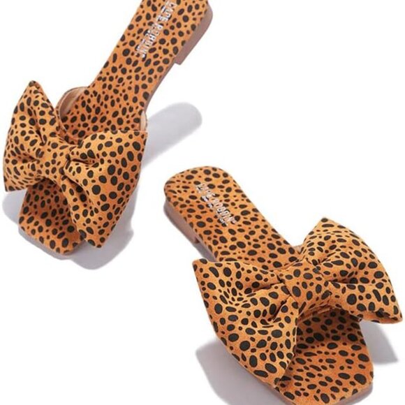 Leopard woman's flat sandals - Picture 2 of 5
